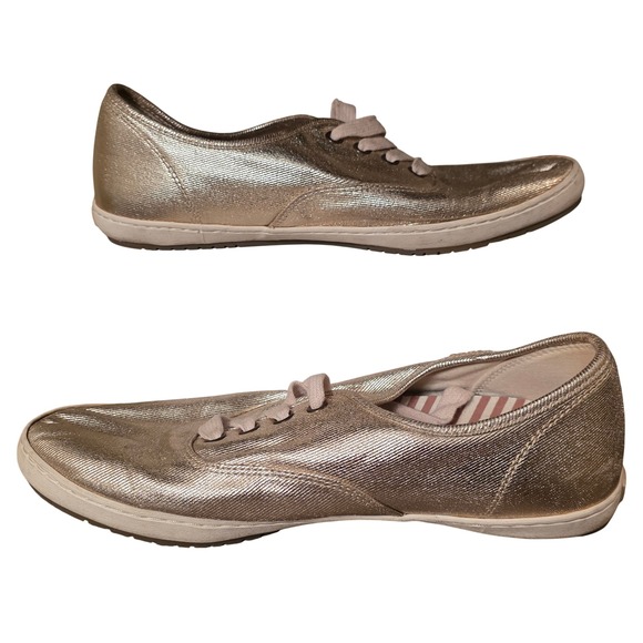 Taos Guest Star Womens 10 Gold Metallic Lace Up Low Top Sneakers GST-13547A - Picture 3 of 6